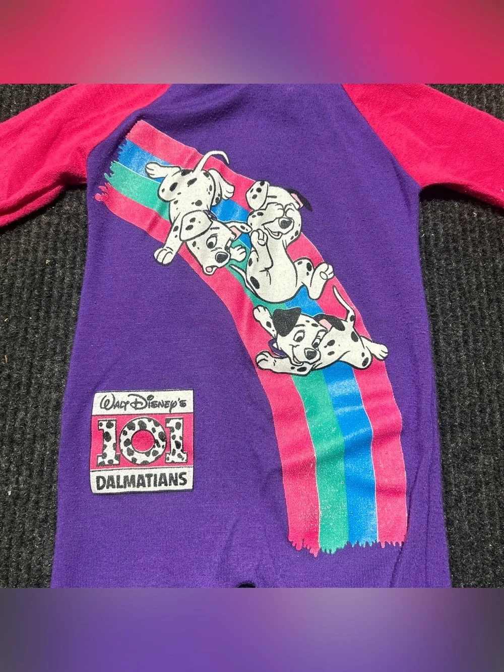 Disney Purple & Pink 101 Dalmatians Footed One-Piece